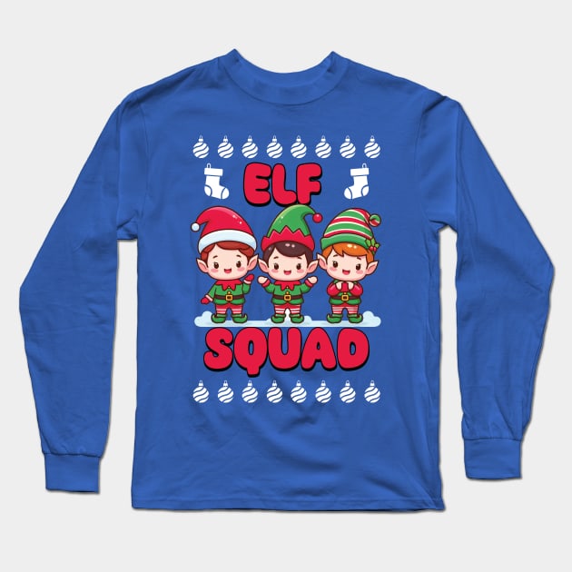 Christmas Elf Squad Long Sleeve T-Shirt by Trendsdk